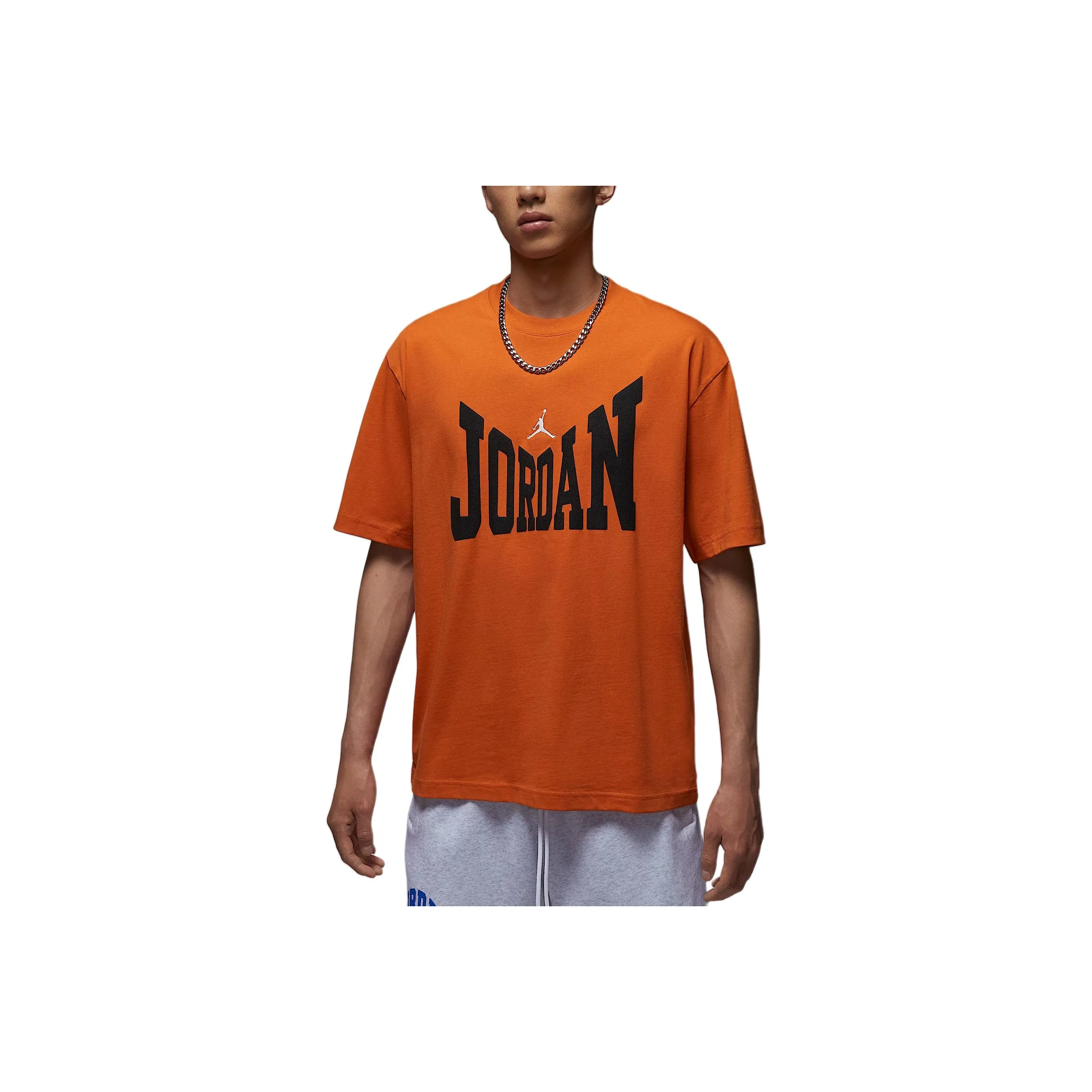 JORDAN Brooklyn Seastar Orange Sail White Мужская T-рубашка