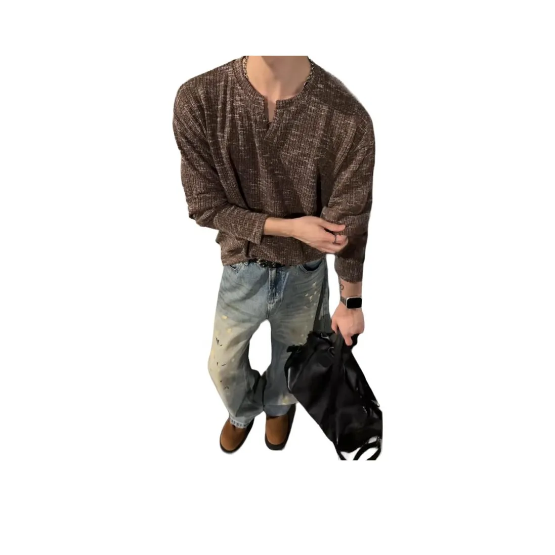 PODGORNOI Мужская рубашка T из бургунди