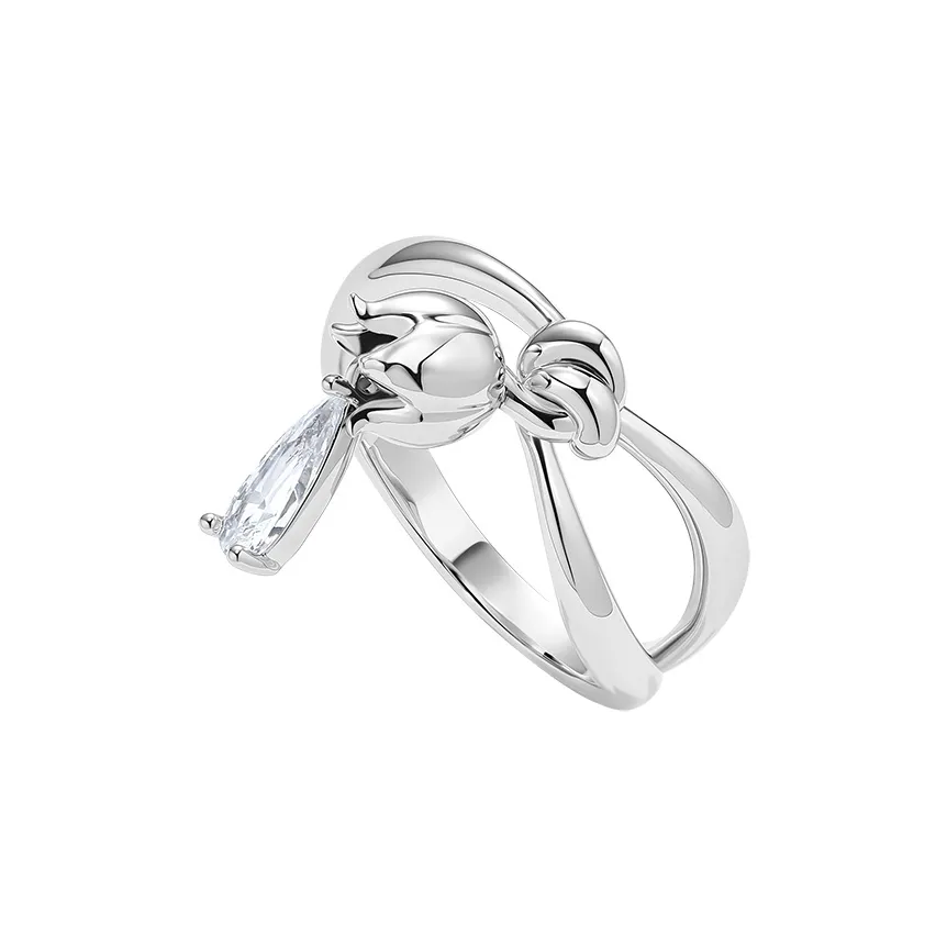 BOONEE Кольца из меди с родиевым покрытием женские