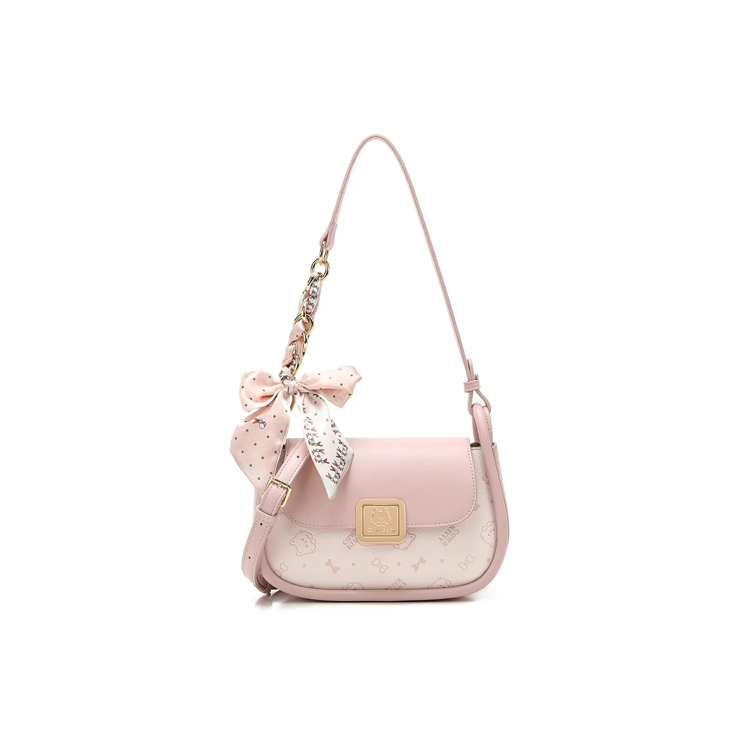 DIFFERENT FACES ПУ (полиуретан) Сумка через плечо Стандартная Женская Вишневый цветок Розовый