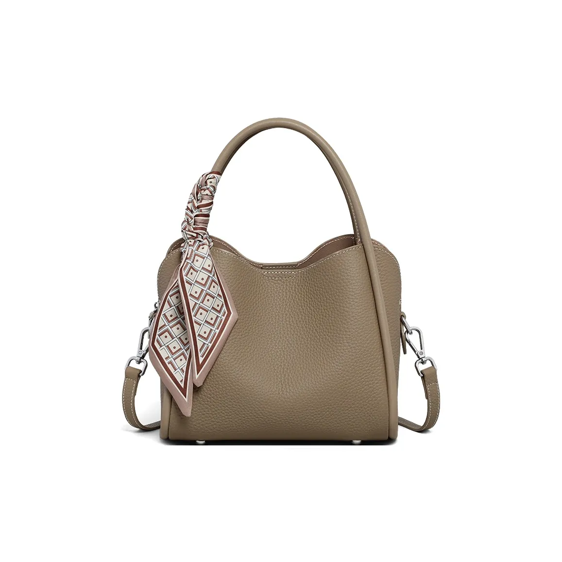 VINEY Коровья кожа Сумка Сумка через плечо Сумка через плечо Стандартная Женская Слоновая серый