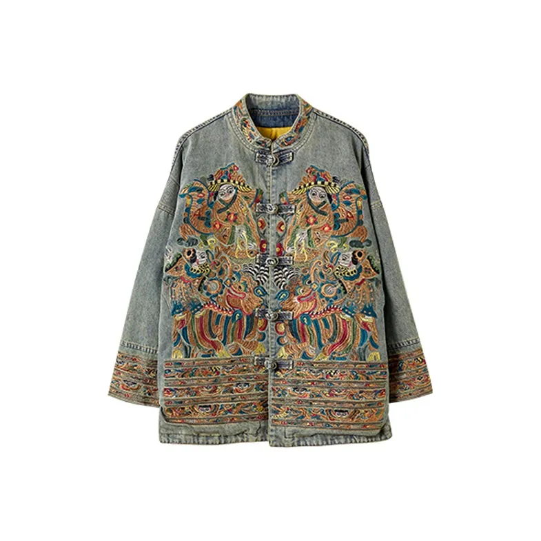 MH Джинсовый синий Женская Джинсовая Куртка