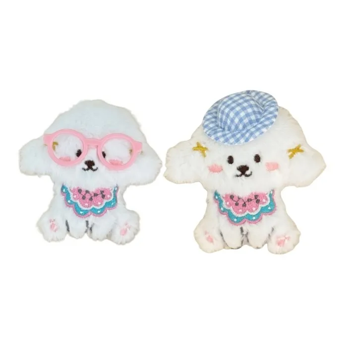 Tak Bebe Милый Стеклянный Шапки Кепки Щенок Вест-хайленд Брелок Плюшевая Подвеска 10 см Рекомендуемая Высота