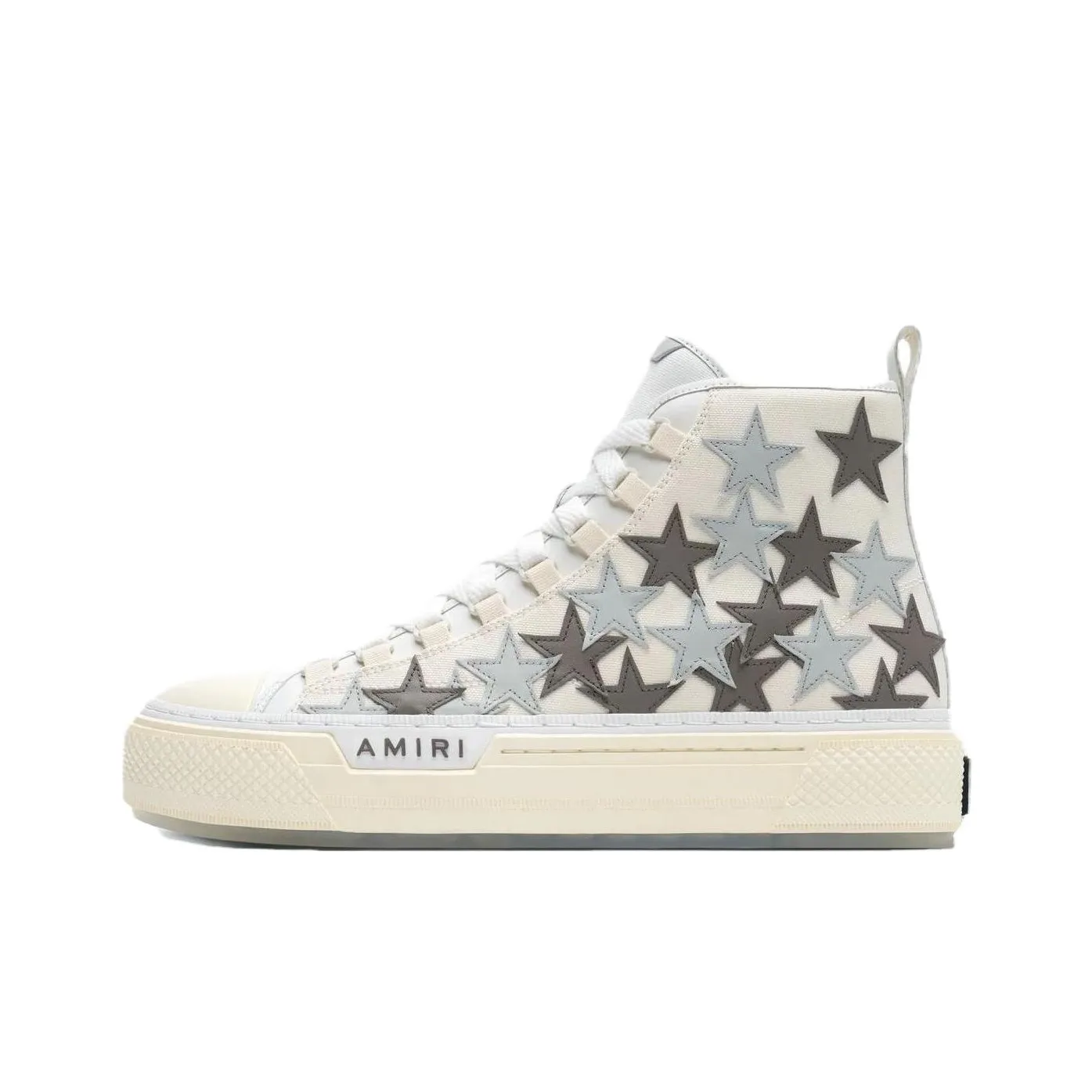 AMIRI Skateboard Shoes Men High Top Gray White