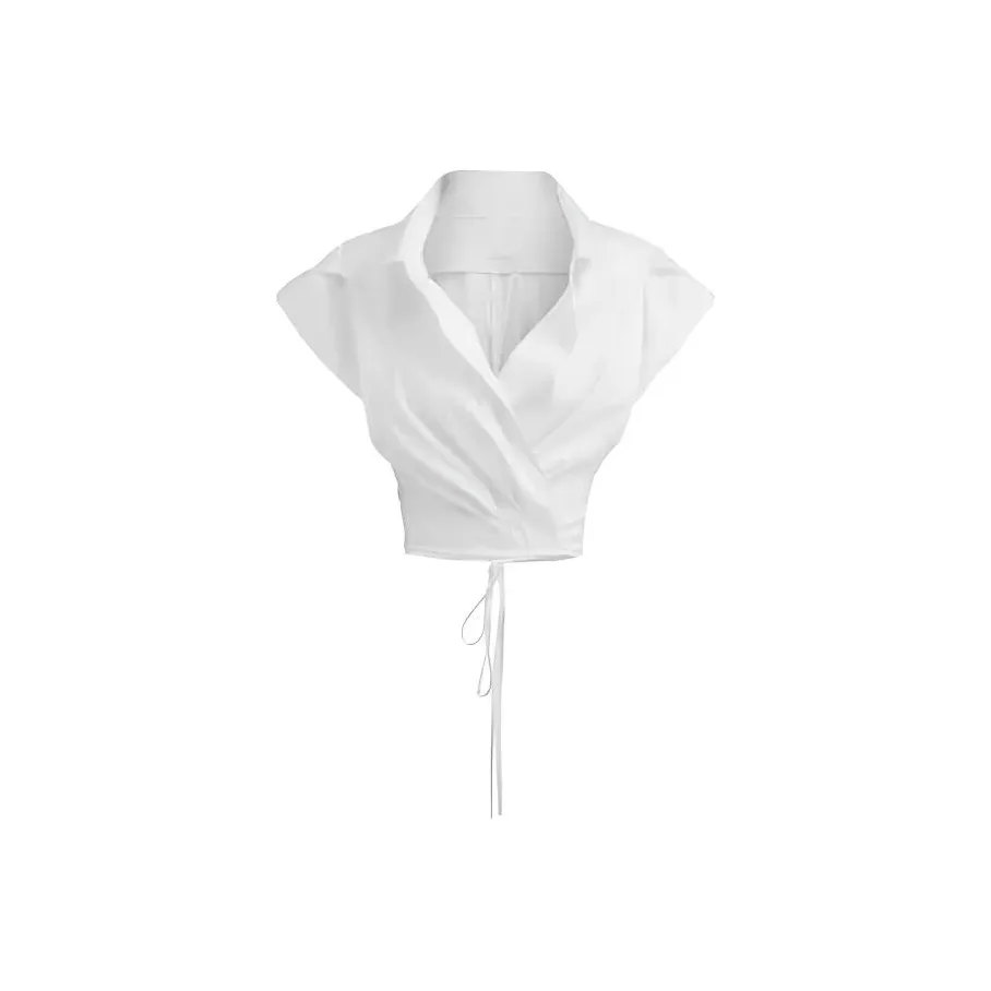 Leather Cat Белый Женские Рубашки