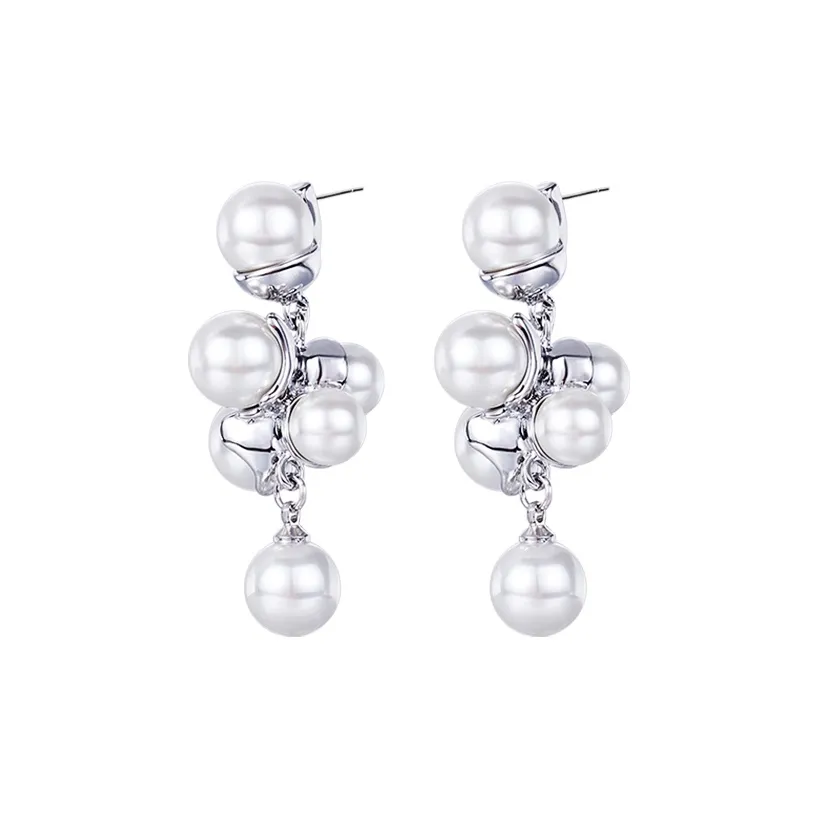 Yi Can Серебристый Покрытый Медью Серьги-гвоздики Женские