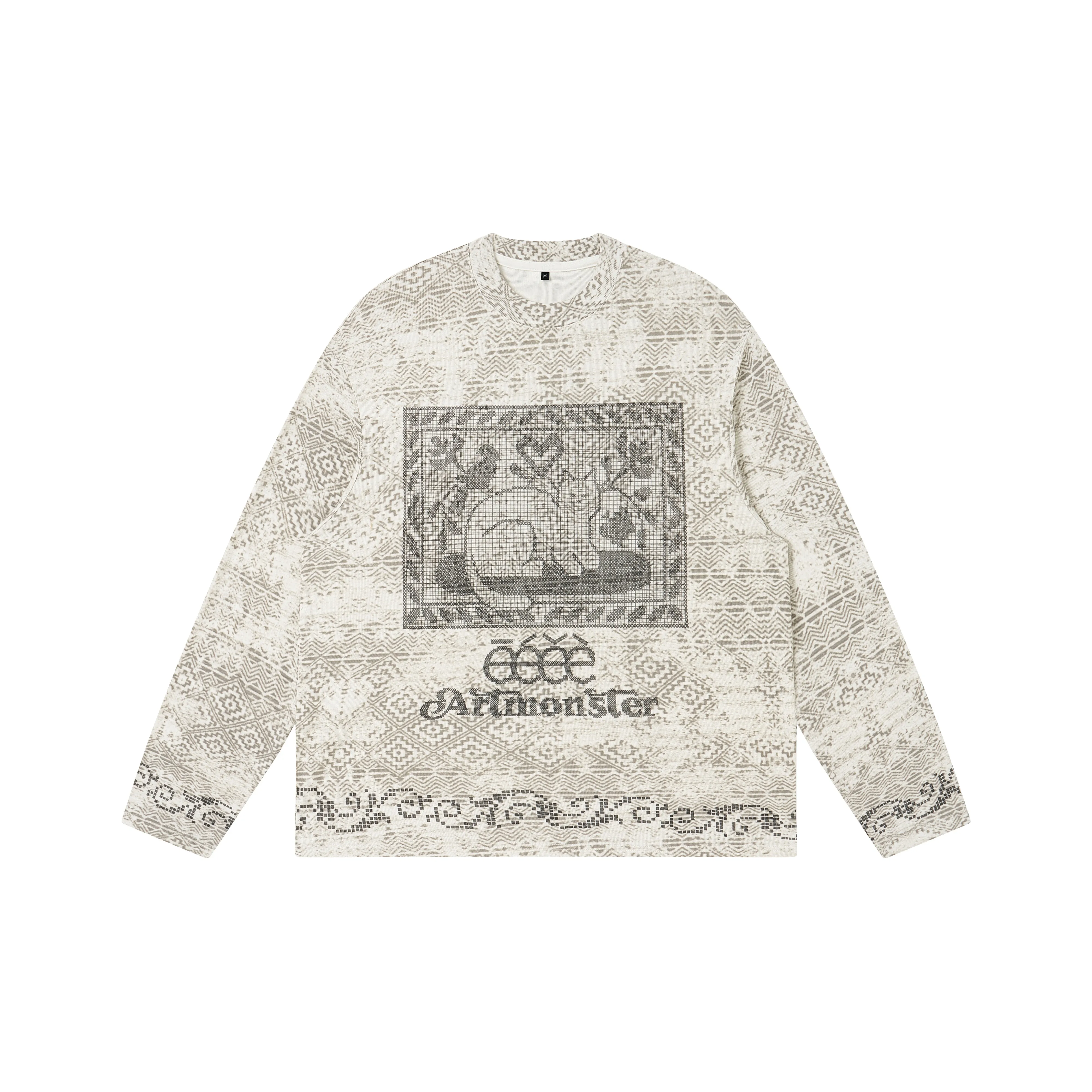 EeeeArtmonster Длинный рукав T-рубашка Унисекс