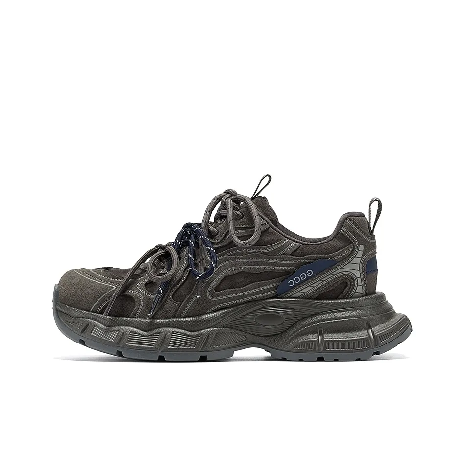 GG CC визуально увеличивает рост Платформа Толстая подошва Кроссовки Женские Серые