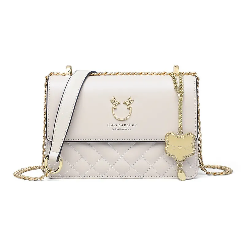 Younger Song Сумка через плечо из коровьей кожи стандартная женская цвет экрю