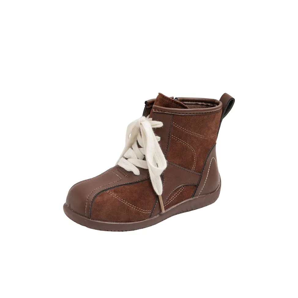 KINDDOG Устойчивые к истиранию противоскользящие высокие топы детские хлопковые ботинки