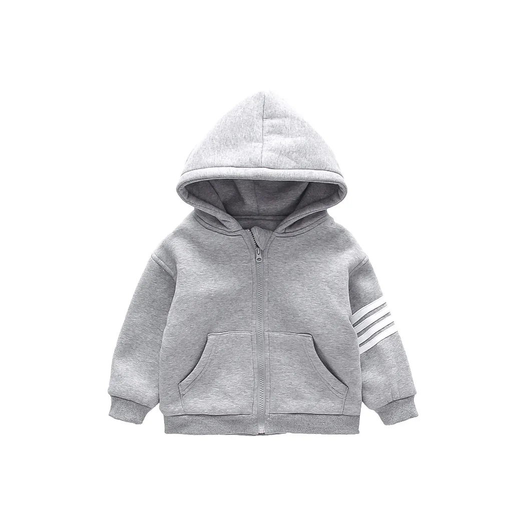 RHOBESAM Сентябрь Детская одежда Конфетный цвет Флис с подкладкой Худи и Свитшоты Пальто Конфетный цвет Флис с подкладкой Пальто Серый Kids Свитшоты