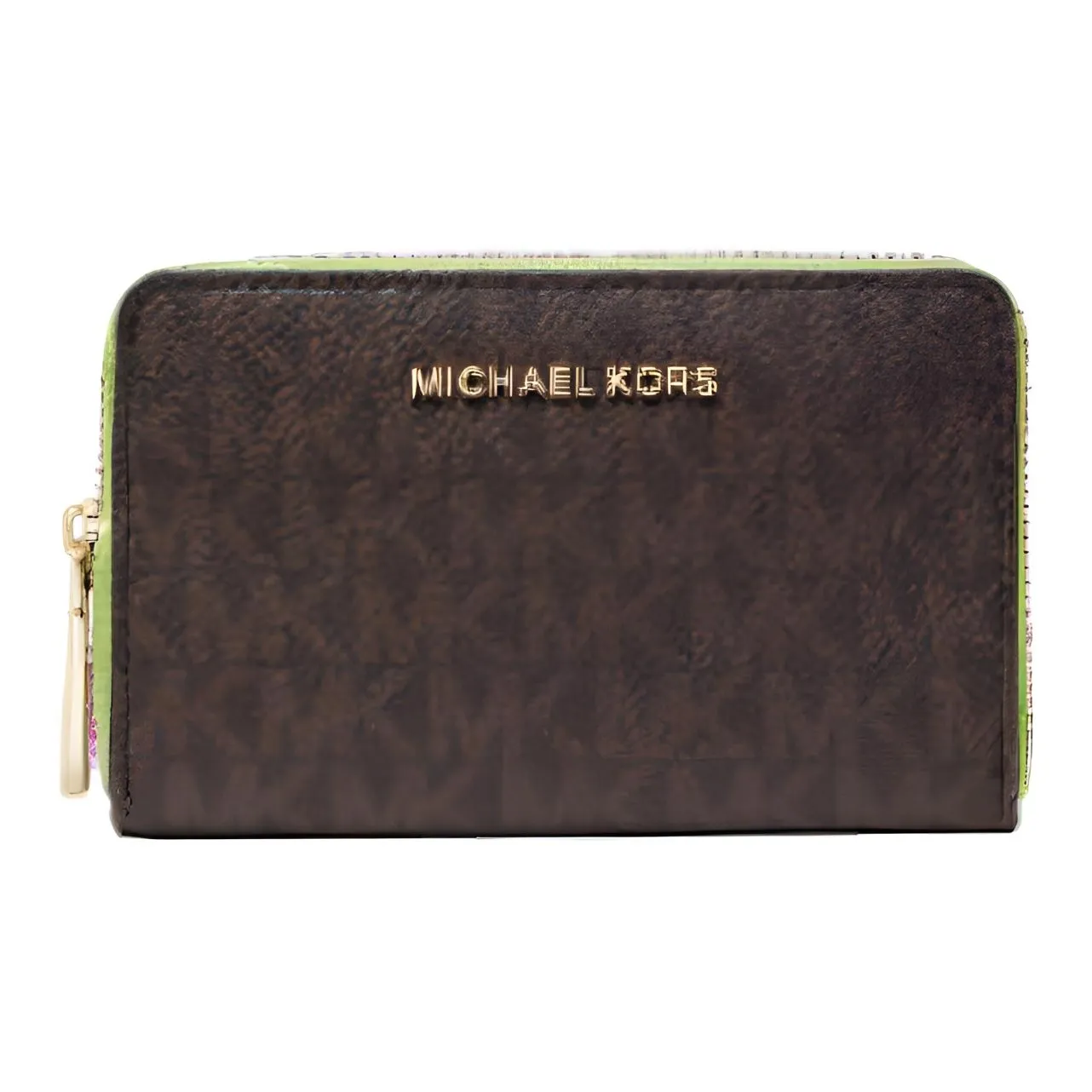 MICHAEL KORS Поливинилхлорид Монетница Сумка Маленькая Женская Коричневая и Зеленая