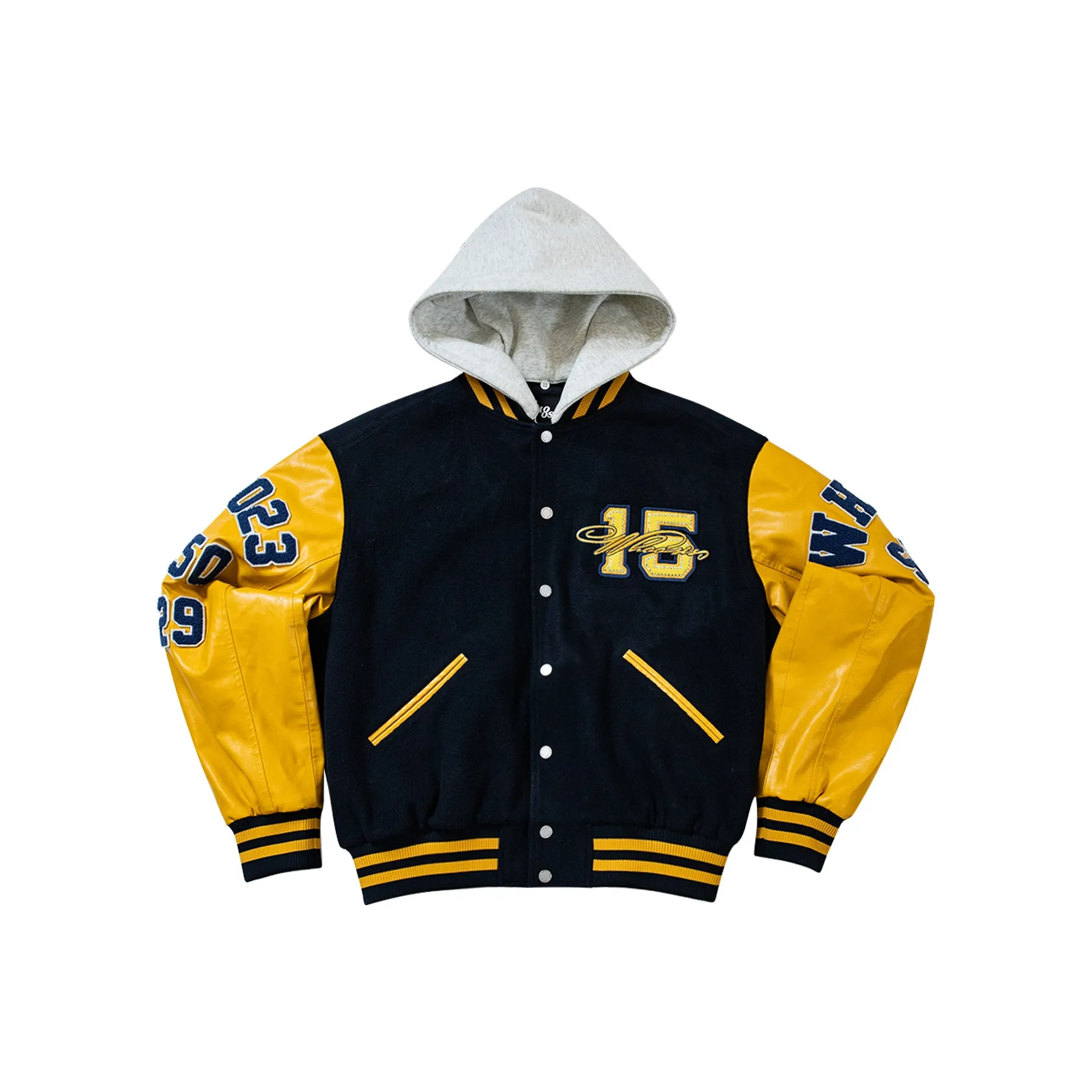 WHOOSIS Желтый Синий Унисекс Бейсбольная Джерси