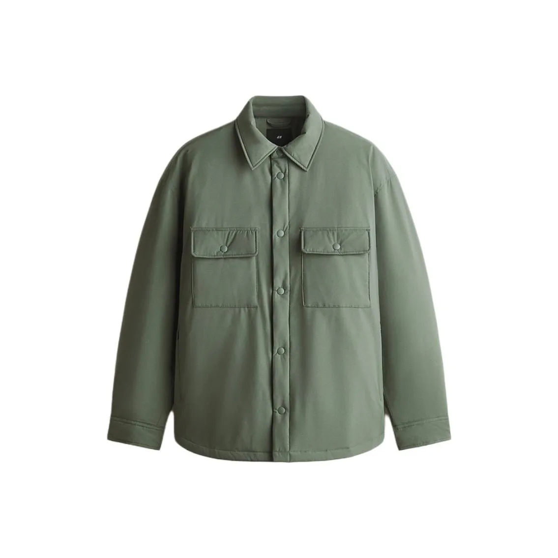 H M Серый Зеленый Мужские Рубашки