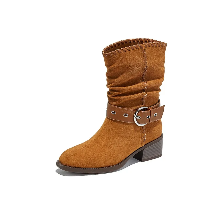 Zdwo Винтажные ботинки Slouch Casual Boots Женские