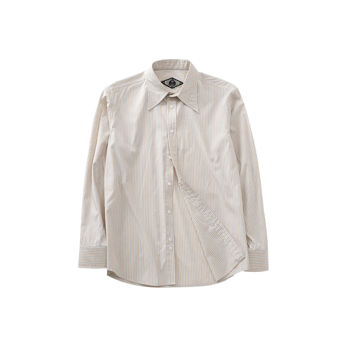 SOARIN YUPPIE Айвори Полосы Мужская Рубашка