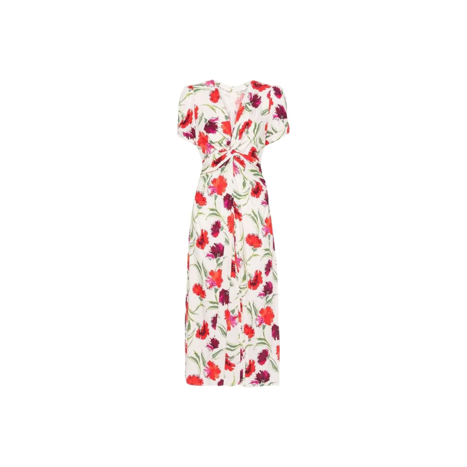 Diane von Furstenberg SS24 Короткое платье с короткими рукавами женское сливовый цвет