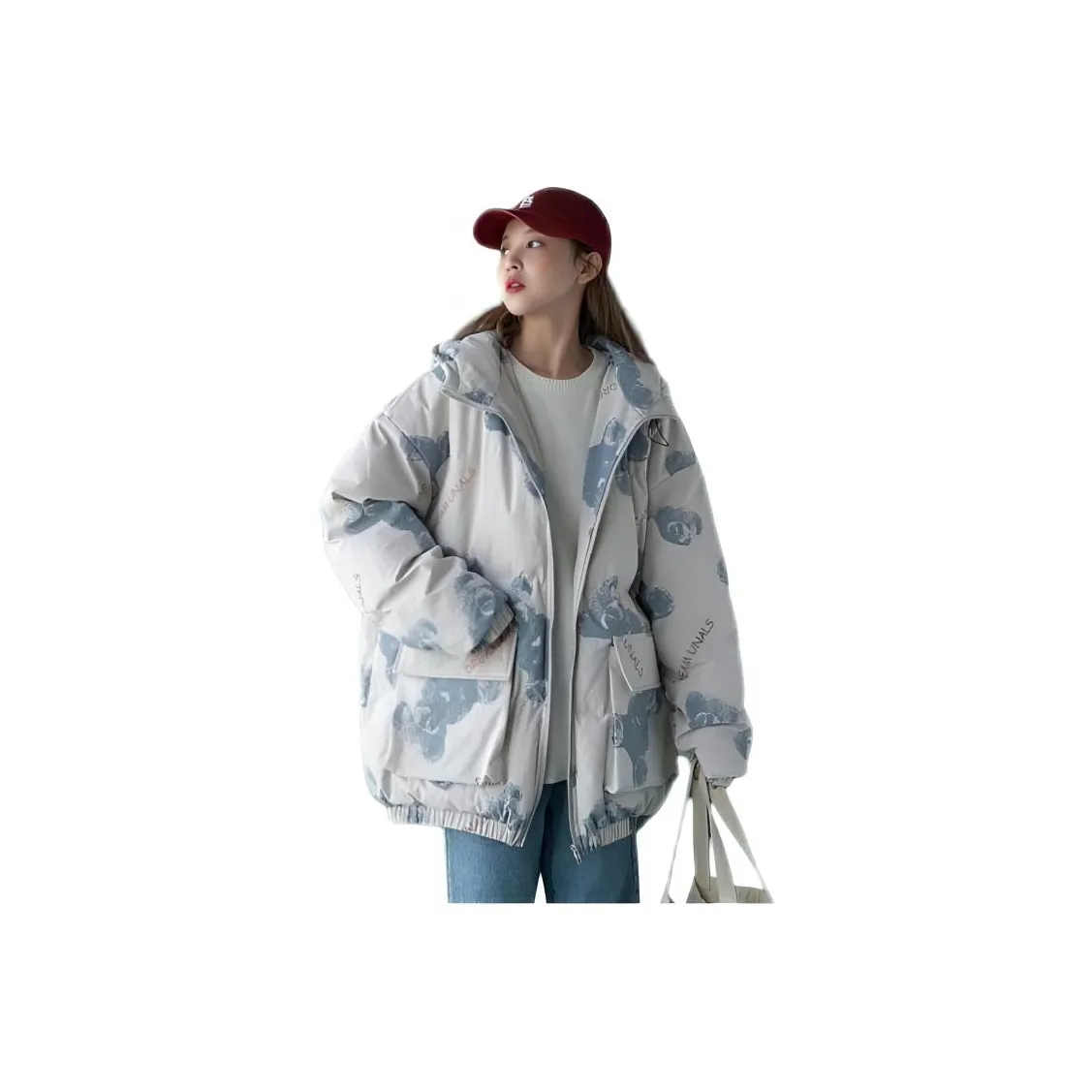 Genius Pooh Женская одежда Пальто Пуховая куртка Унисекс