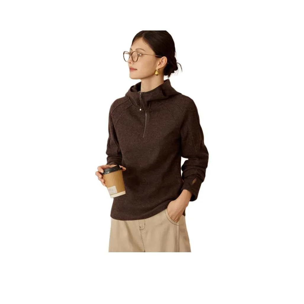 XWI Кофейный Женский Свитшот