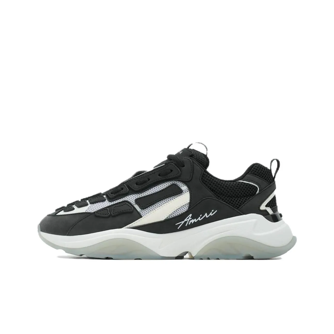 AMIRI Bone Runner Casual Shoes Men Low Top Black