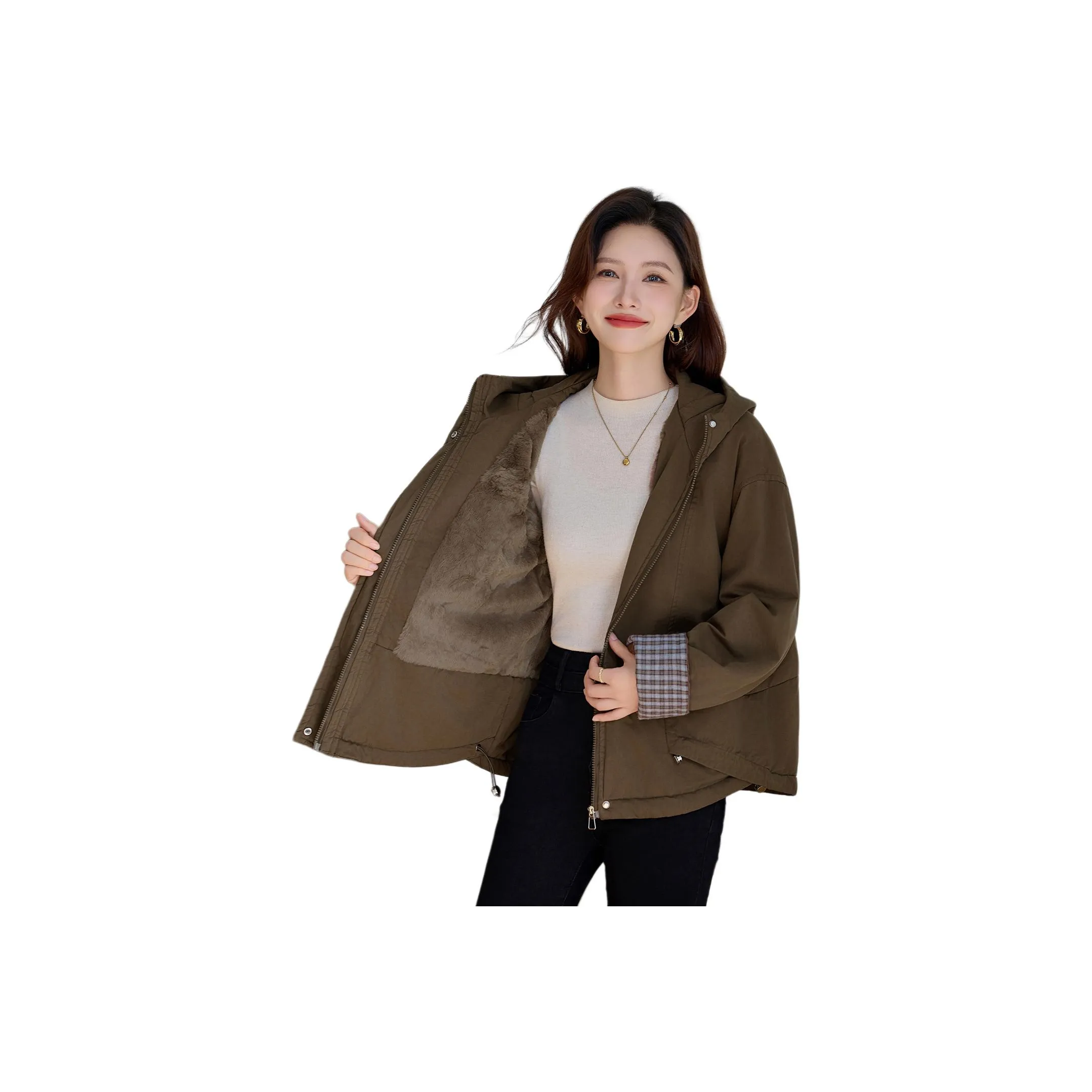 MEXICAN Армейский зеленый Женские пуховики