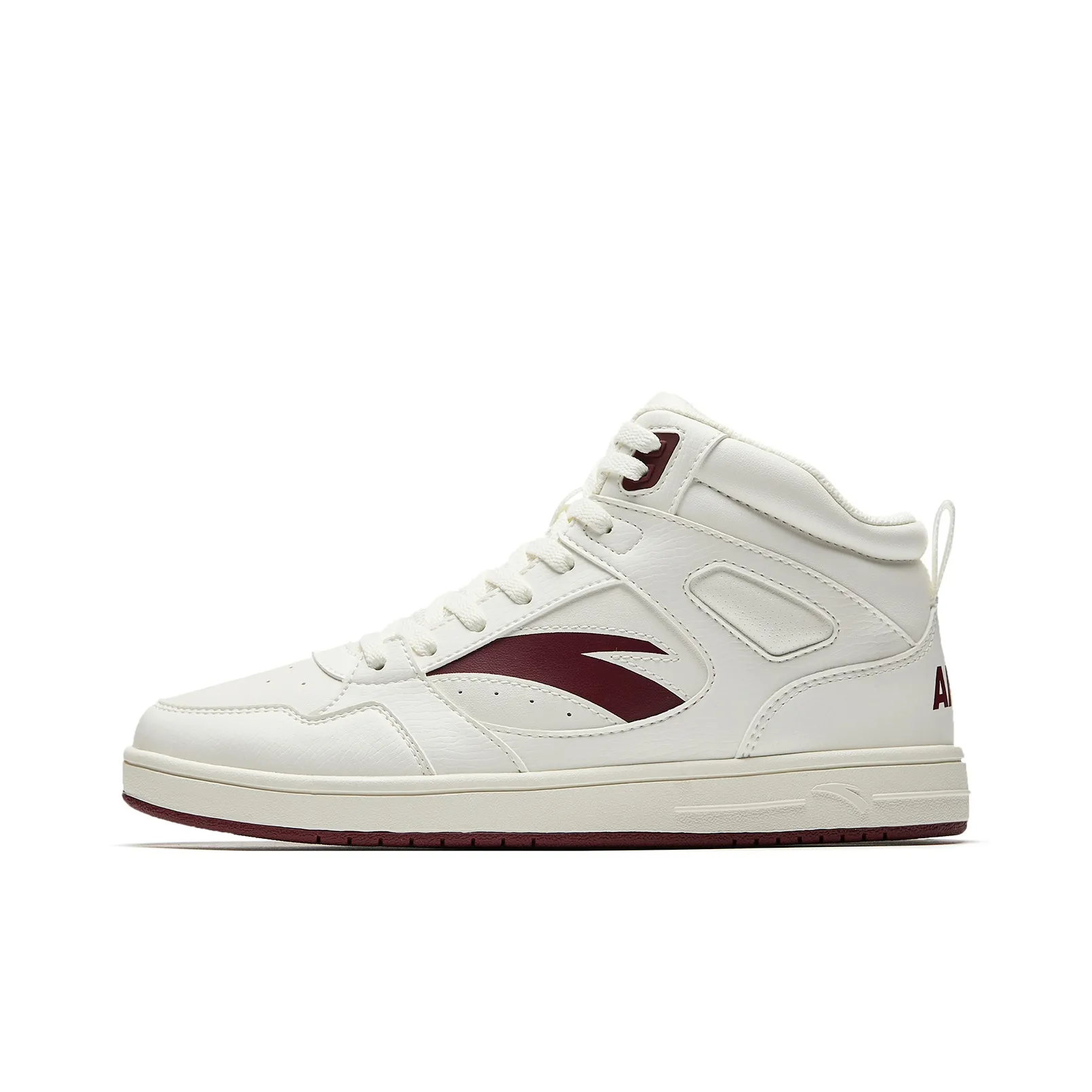 Anta Original 2 Винтажный красный Термический Увеличение Высоты Легкие Высокие Кроссовки для Скейтбординга Женские Белые Красные