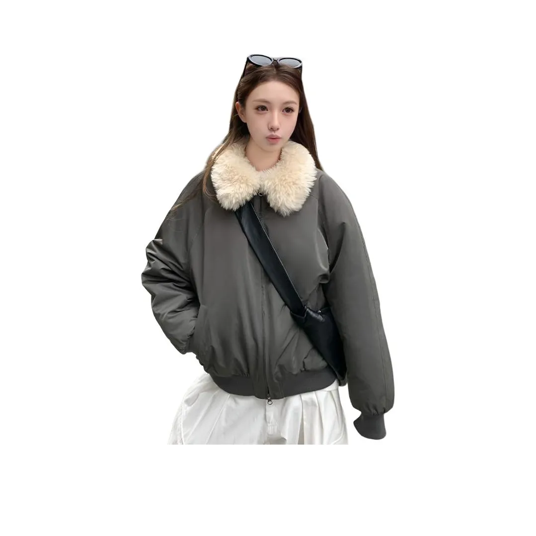 HNUF Оливковый Зеленый Пуховик Женские Пуховики (Пуфы)