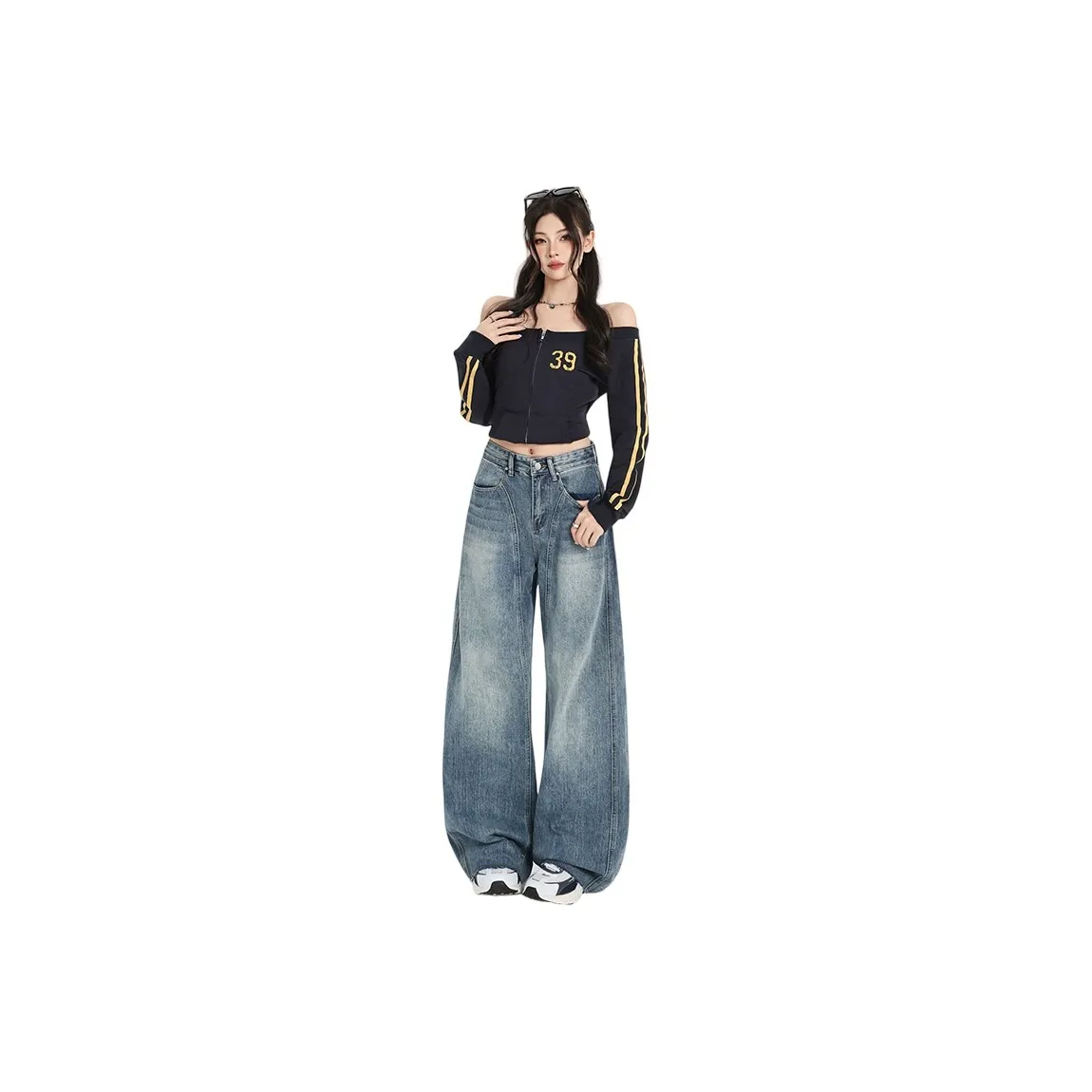 BELOVED STARRY Джинсовый синий Женские Джинсы