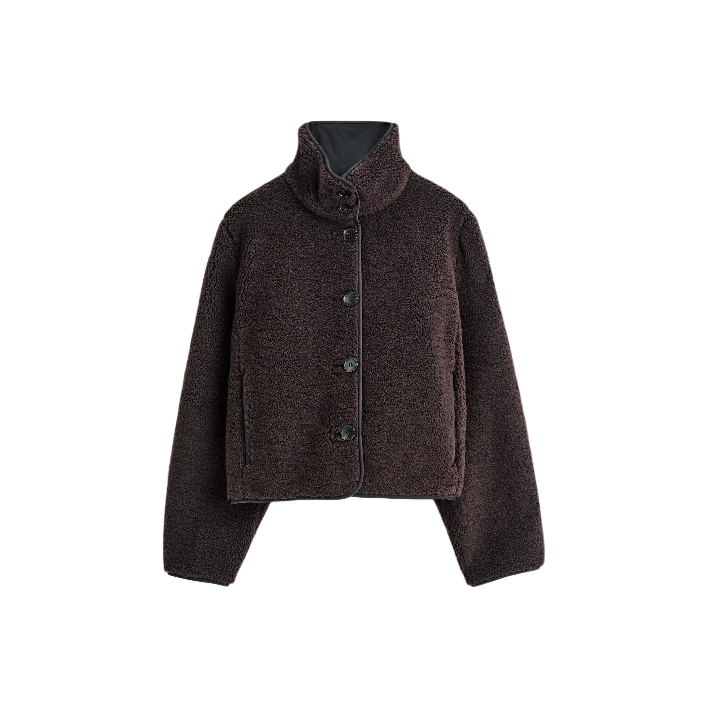 COS Темно-коричневый женский бархатный пиджак