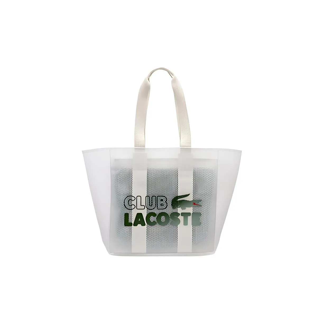 Сумка Tote из полиуретана с логотипом LACOSTE сумка для покупок сумка обычного размера унисекс прозрачная