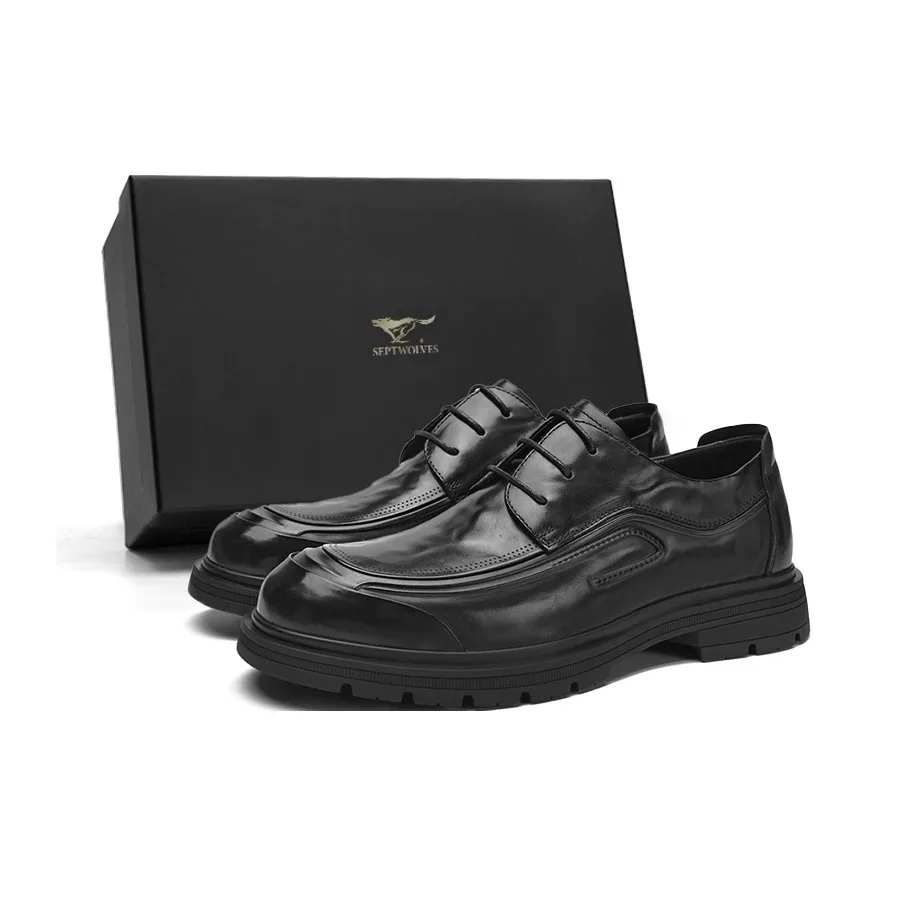 SEPTWOLVES Обувь Низкий Топ Черная Стандартная Кожа Мужская