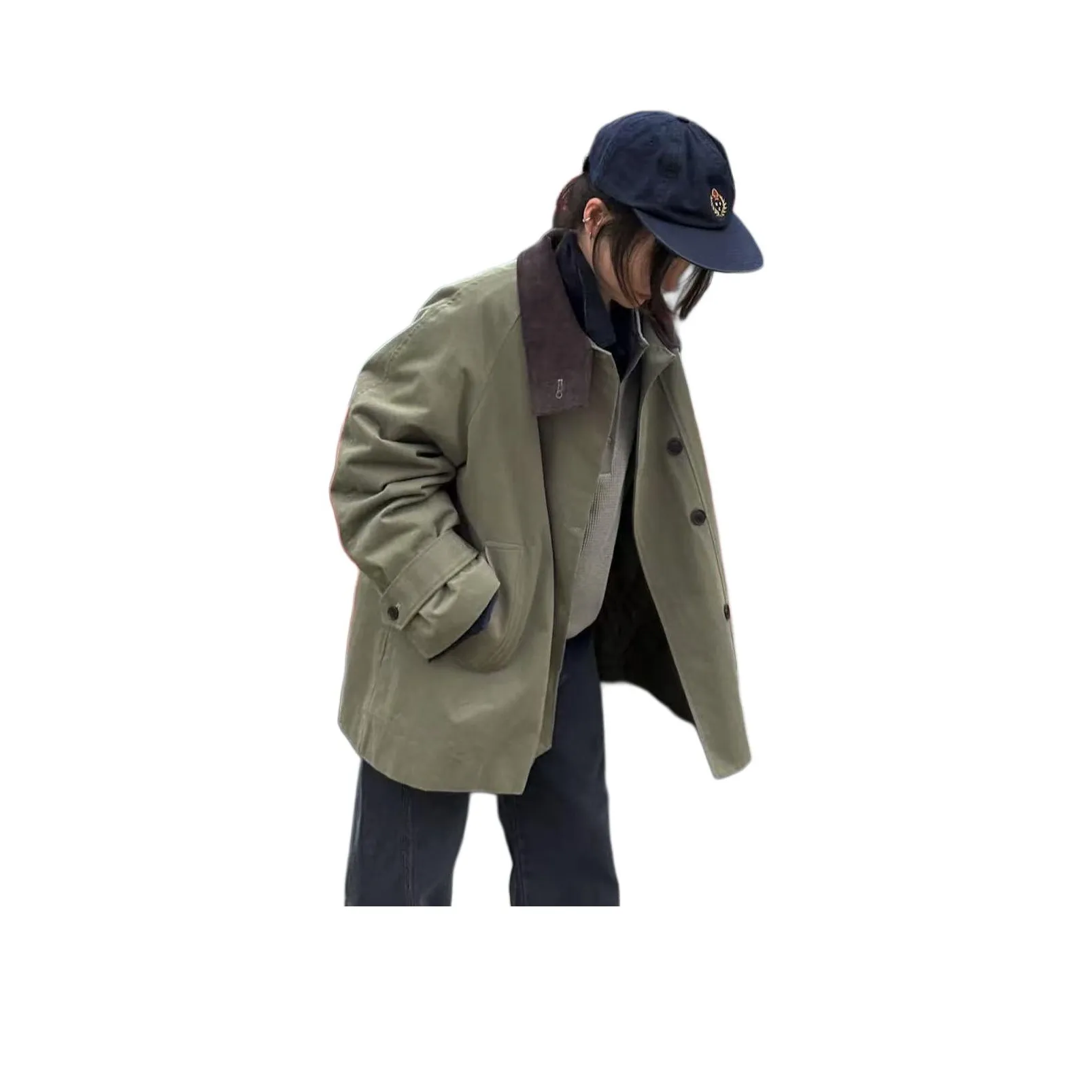 LANGQING Изображение Цвет Подарок Wave Прозрачный Бренд Наклеенный Женская Тренч