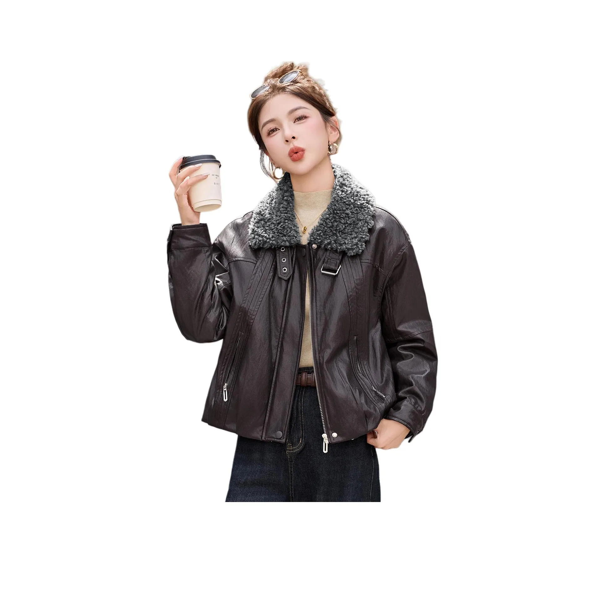 Куртка из кожи Kangaroo женская