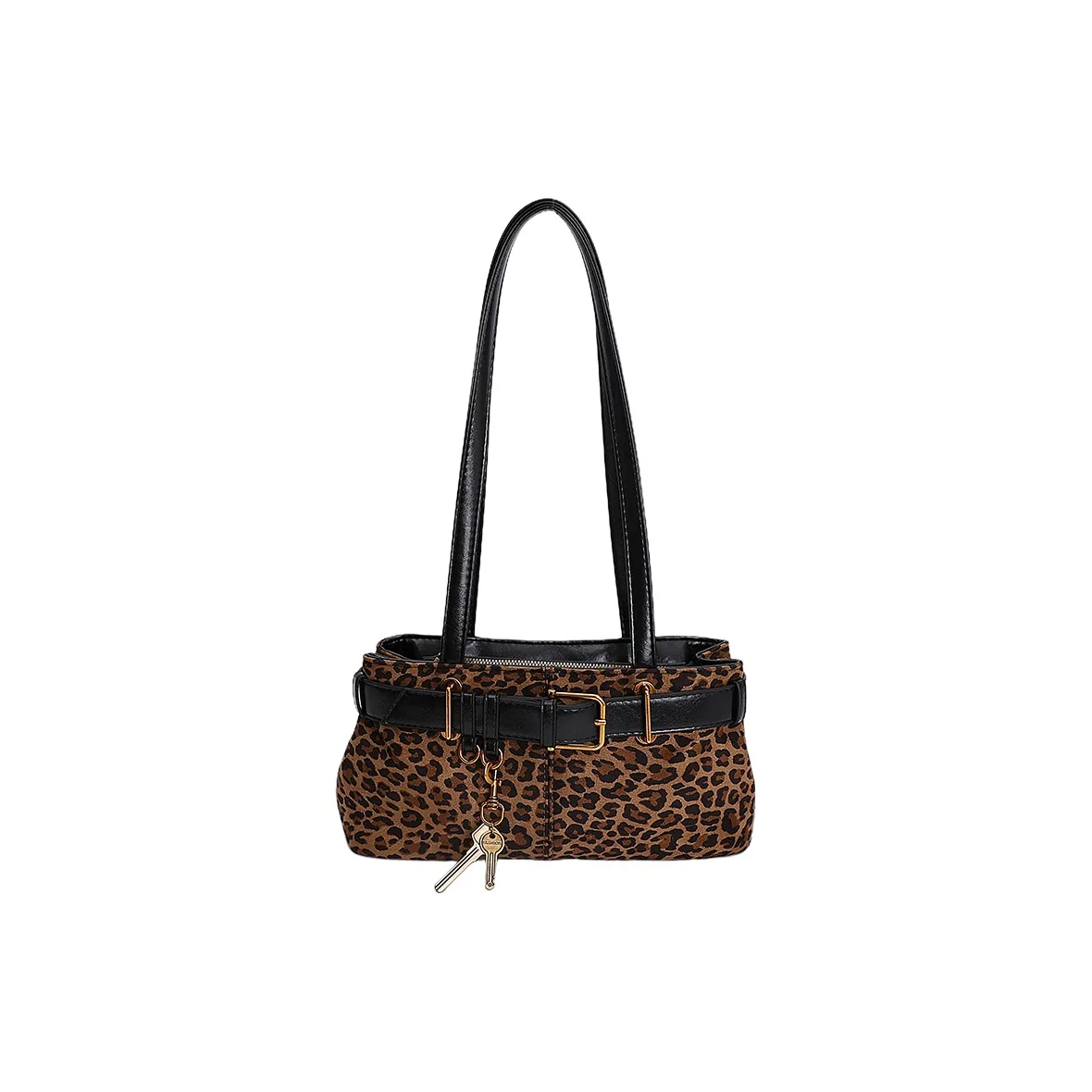 RIVMIND ПУ (полиуретан) Сумка через плечо Стандартная Женская Леопардовый принт Черный Кофейный Коричневый