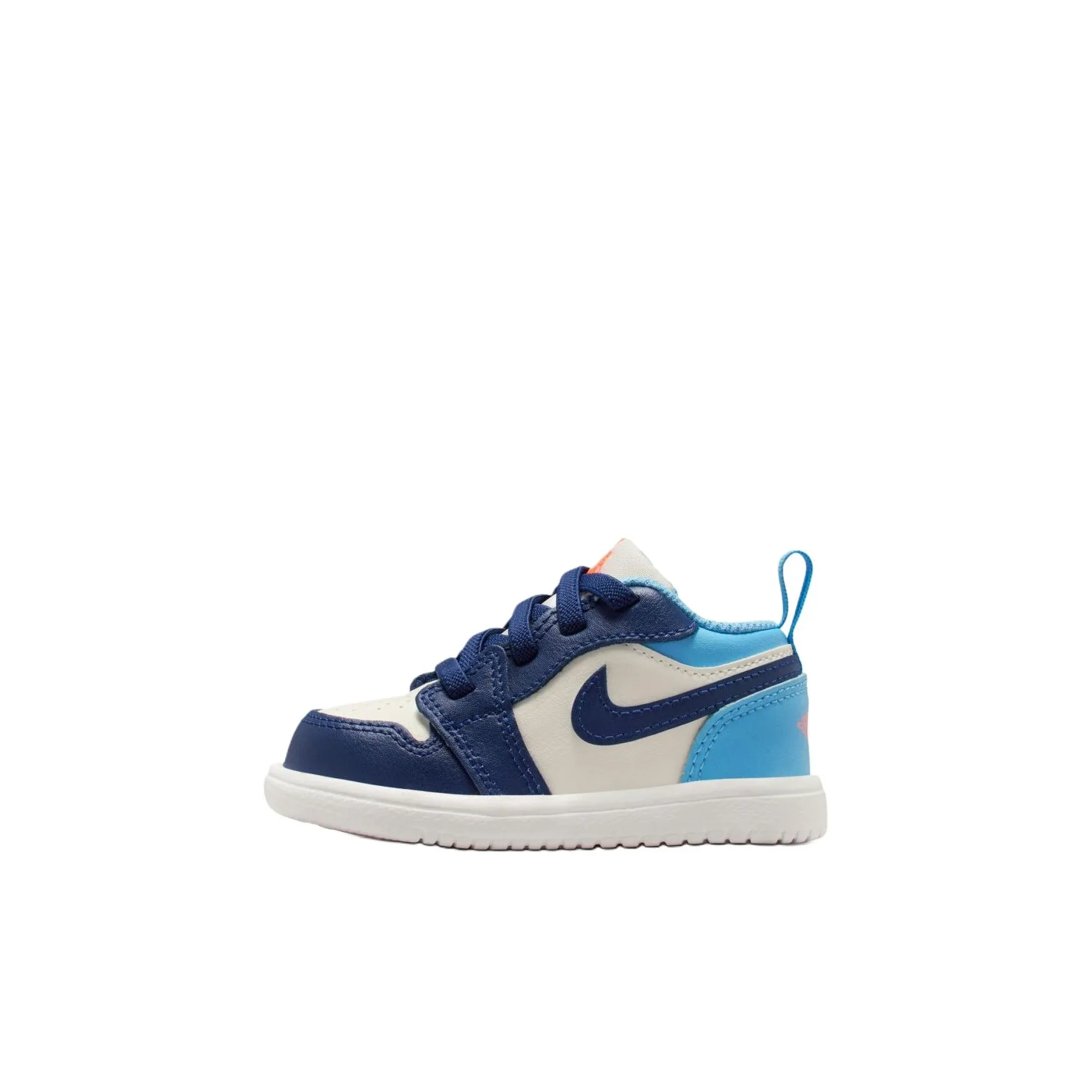 Jordan 1 Low Топ Обувь для малышей Сине-белый Infant And Toddler
