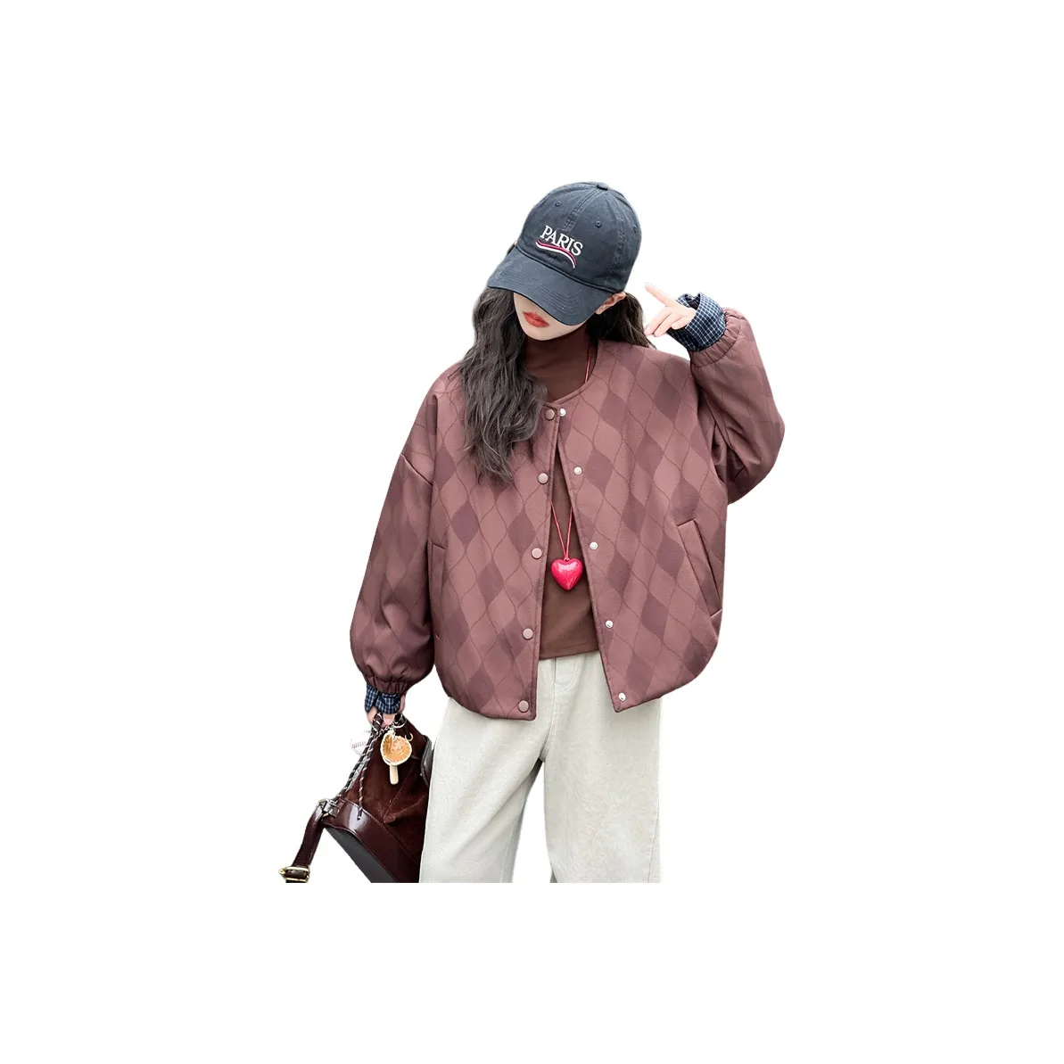 Lanza Повседневный Хлопковый пуховик Зимний Красно-коричневый Подростки