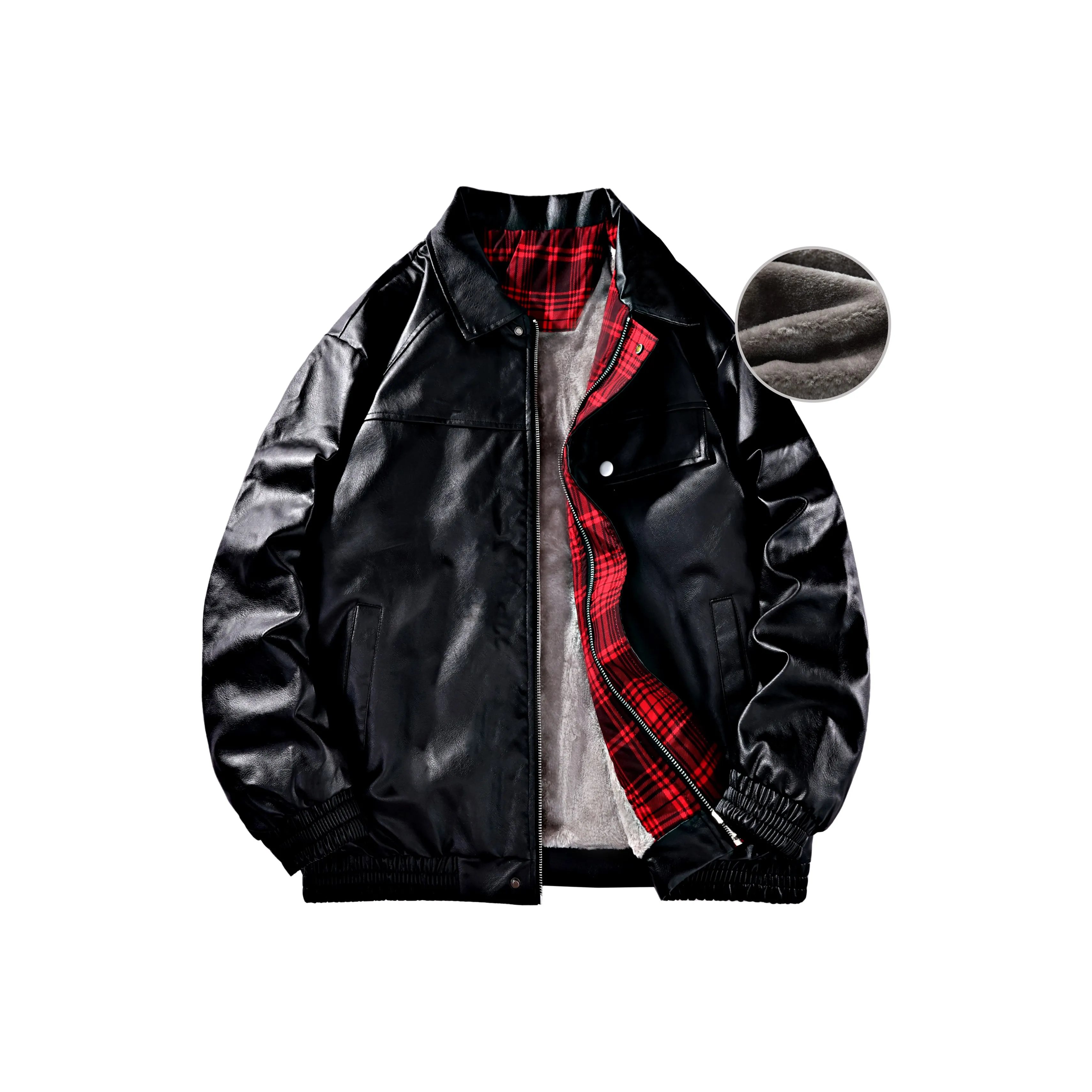 Paddy Julia Кожа Куртка Пальто Унисекс