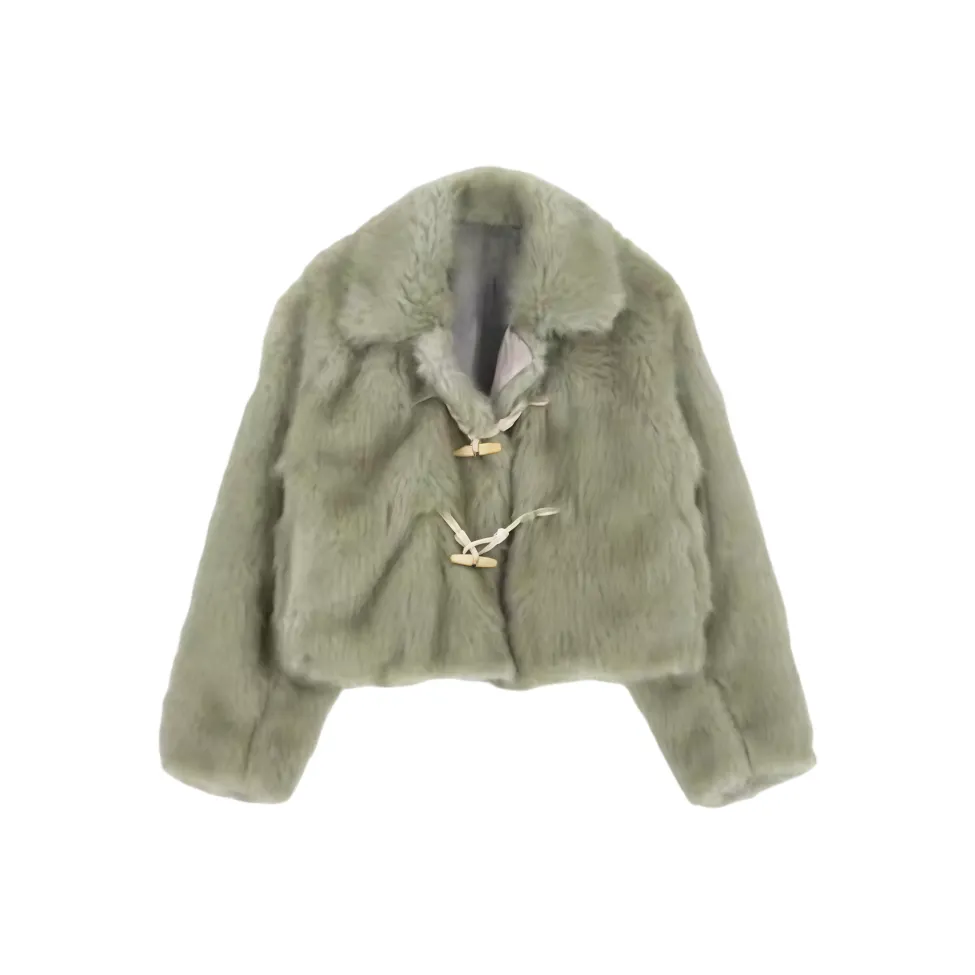 GORGEOUSIDEA Зеленый мех Женские меховые изделия