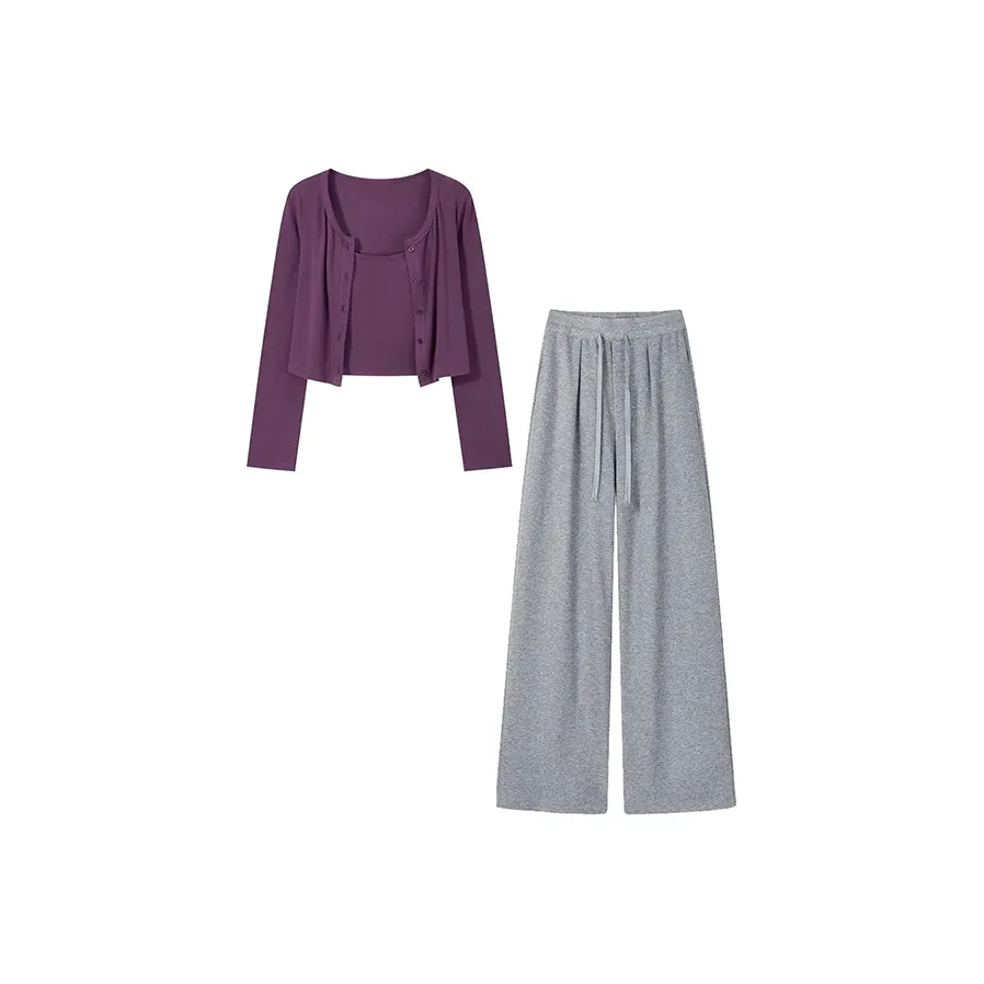 DANCANG Фиолетовый Женские Повседневные Костюмы