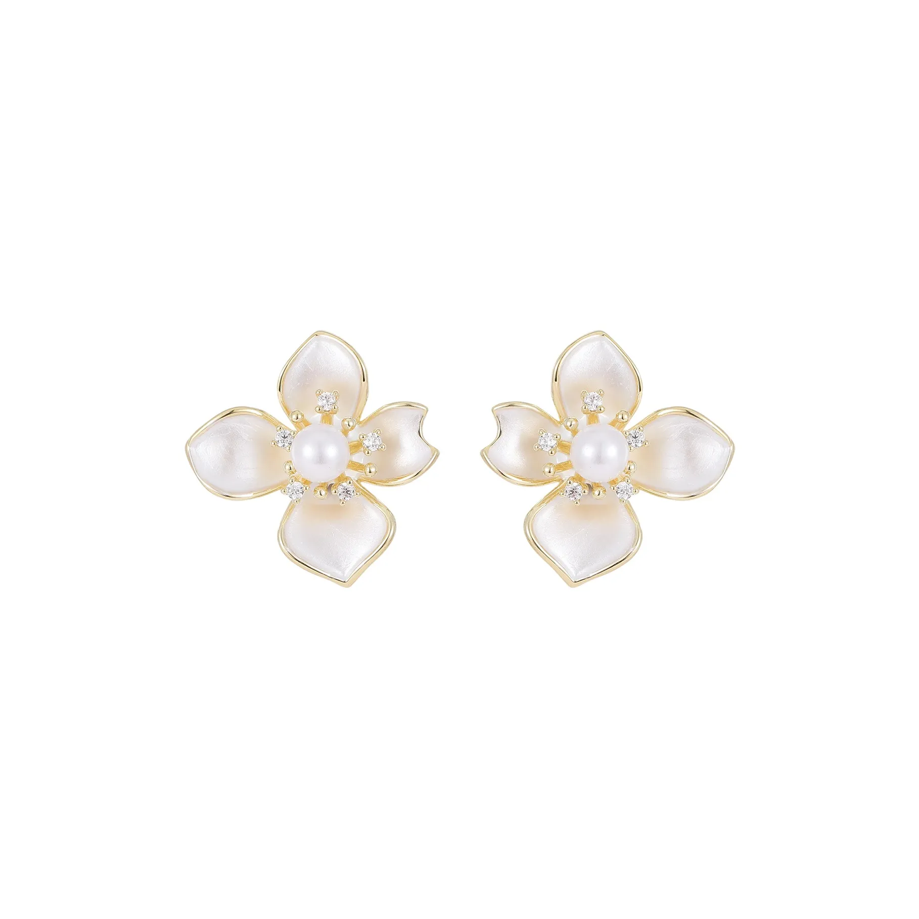 Серьги-гвоздики из серебра S925 фиолетовые женские