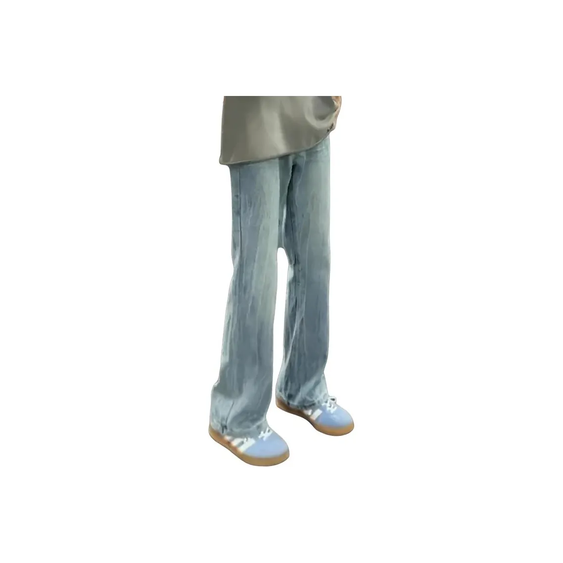 DAFK Ice Blue Semi Elastic Waist Men's Jeans DAFK Ледяной Синий Полу-Эластичный Пояс Мужские Джинсы