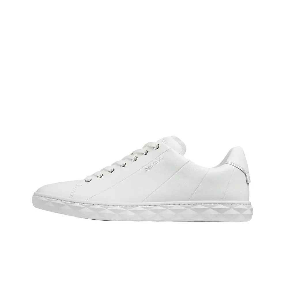 Jimmy Choo Diamond Skateboard Shoes Men Low-Top White