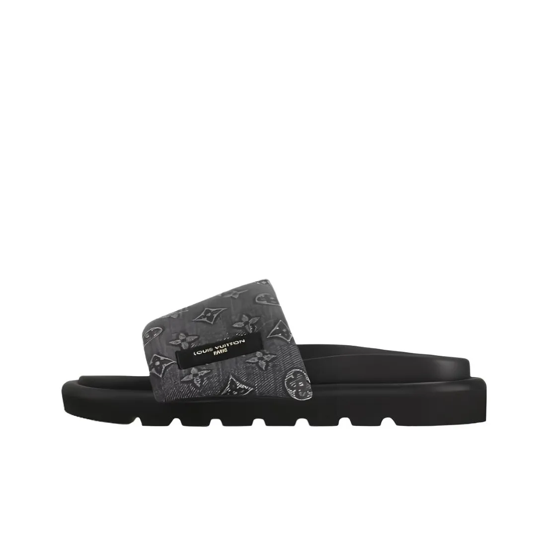 LOUIS VUITTON Pool Pillow Comfort Slide Slippers Women's Black