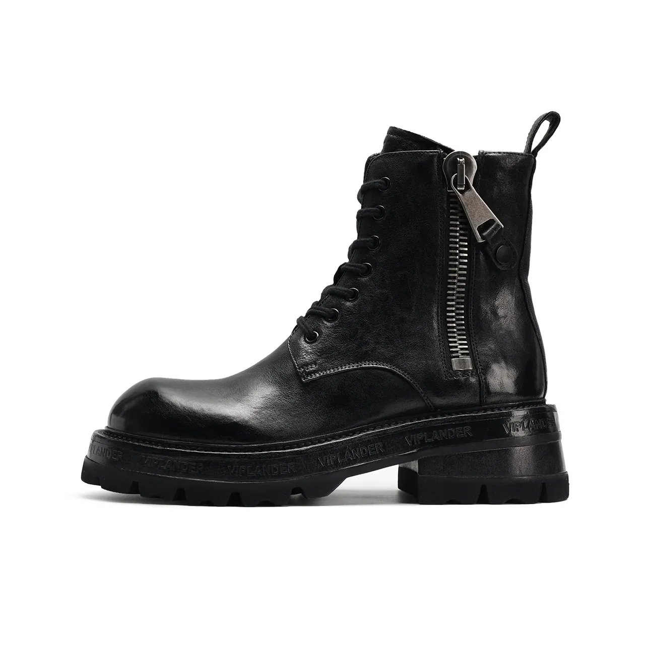 Viplander Натуральная кожа ботинки Martin Boot размер 16,5 см мужской черный