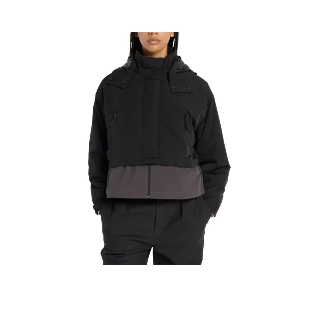 New Balance NB Серый Утепленный Короткий Куртка Пуховая Куртка Женская