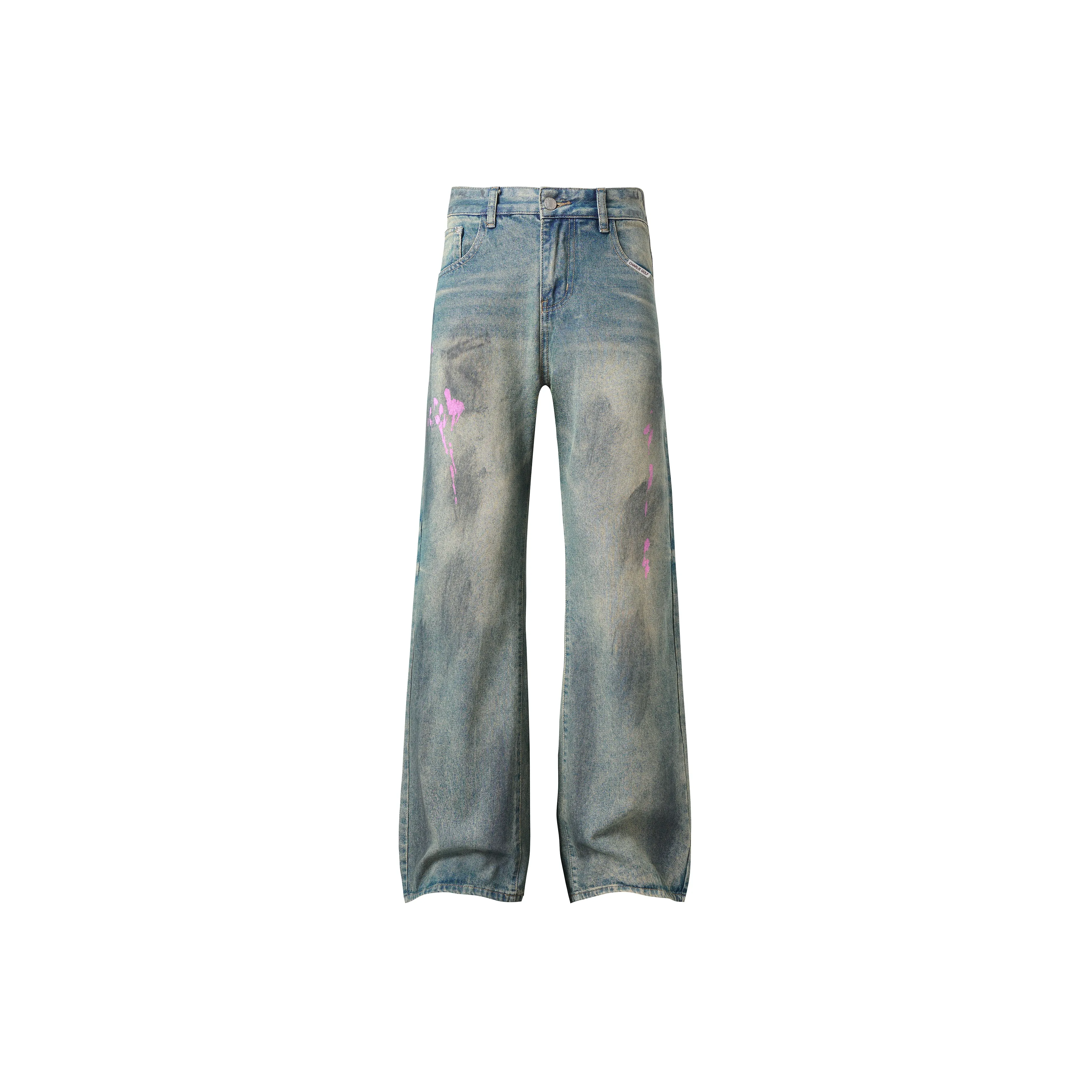 CHARLIE GOLF Винтажные синие унисекс джинсы