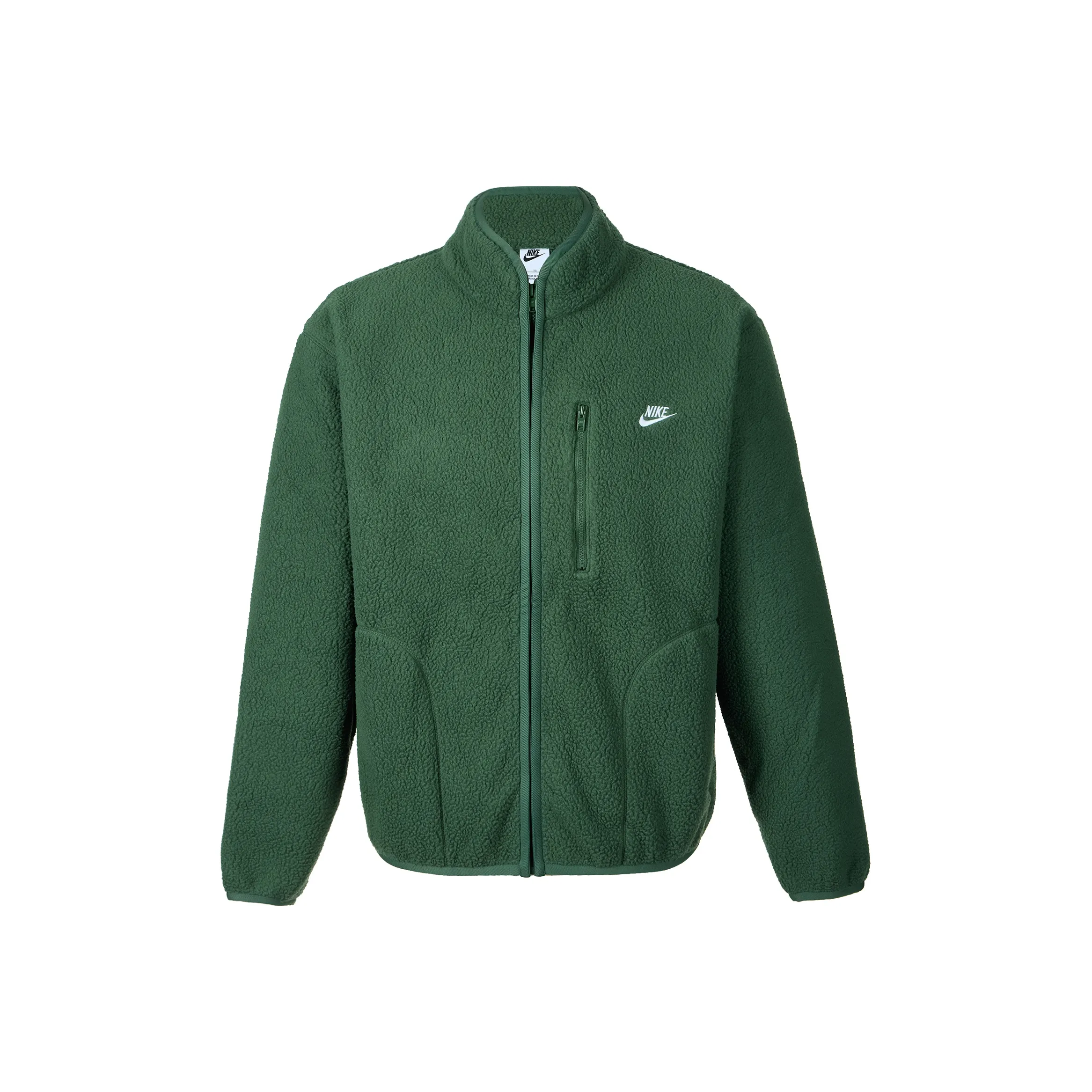 nike Club Velvet Feel Coat Men's Pine Green White nike Клуб Бархат Feel Пальто Мужской Пихта Зеленый Белый