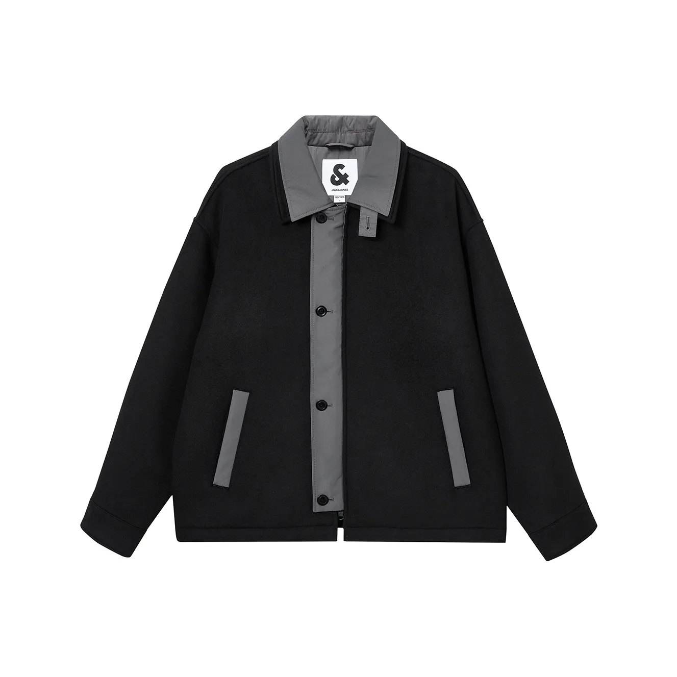 JACK JONES E40 Черное Мужское Пальто