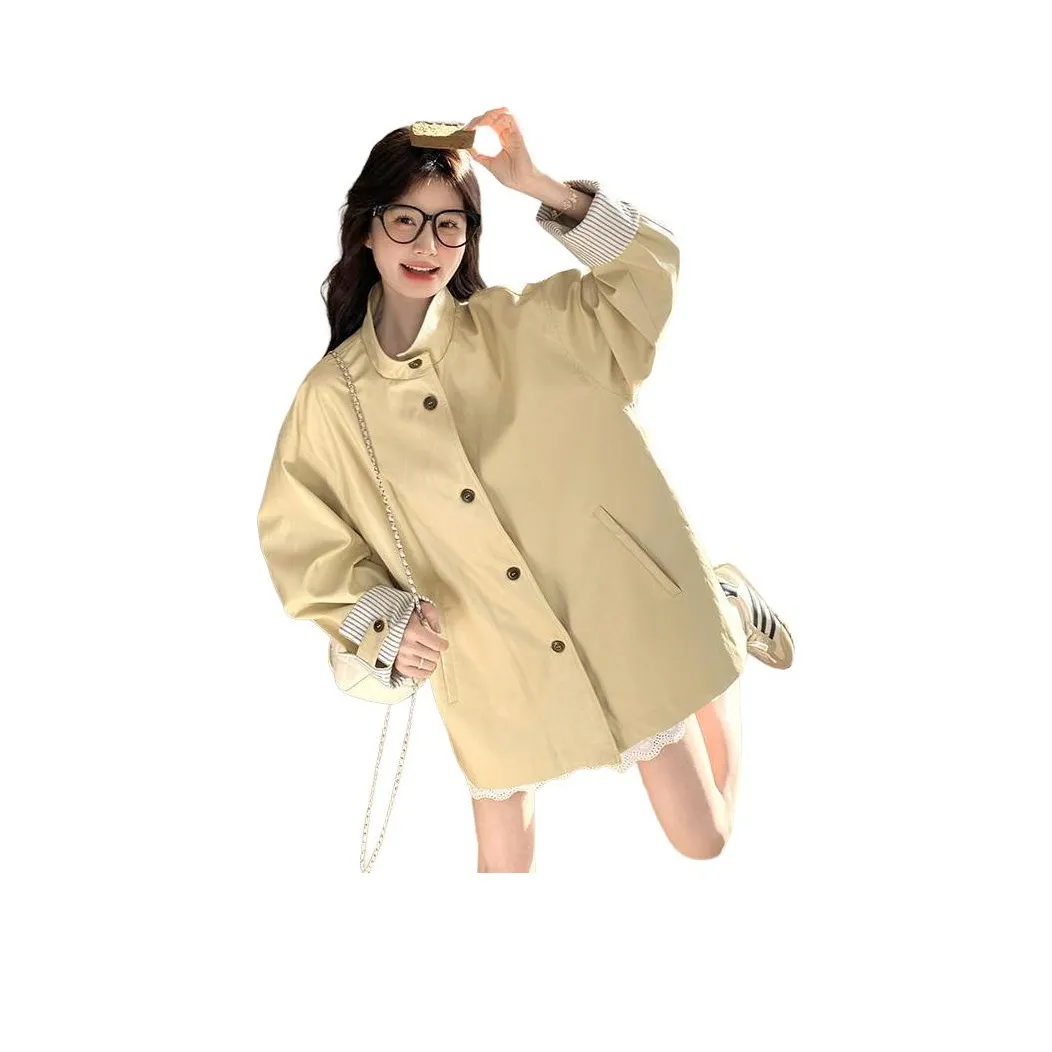 YOUSEKOO Светло-желтое женское пальто