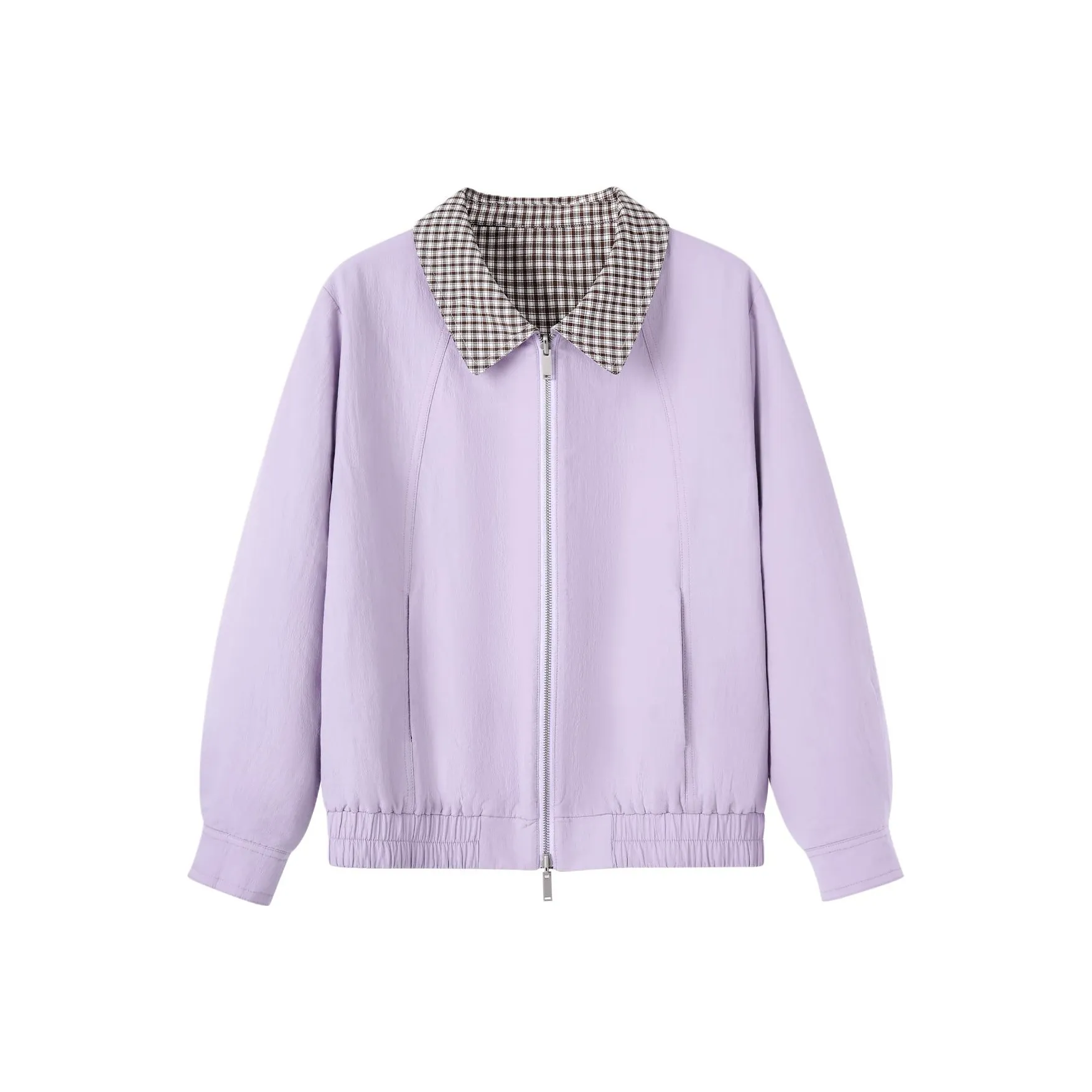 YOUSEKOO Фиолетовое пальто женское короткое пальто